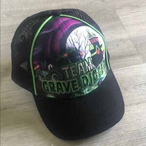 Team Grave Digger Kids Hat - Black and Green